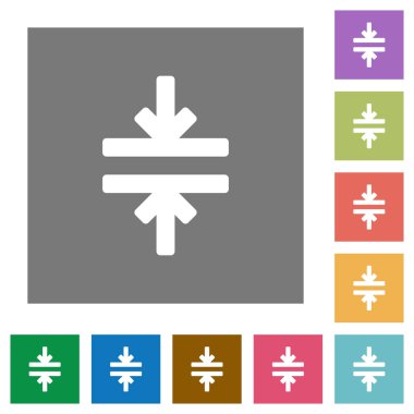 Yatay birleştirme kare düz simgeler