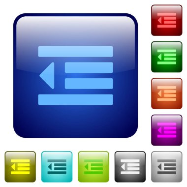 Metin girintileme renk kare düğmeleri azaltmak