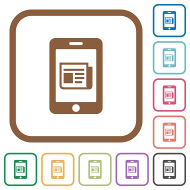 Mobil haber yüklemesi basit simgeler