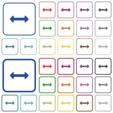 Yatay anahat düz renk simgelerini yeniden boyutlandırmak
