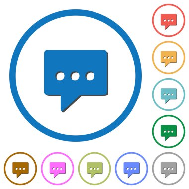 Sohbet simgeler gölgeler ve anahatları ile çalışma