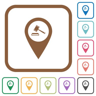 Court house Gps harita konumu basit simgeler