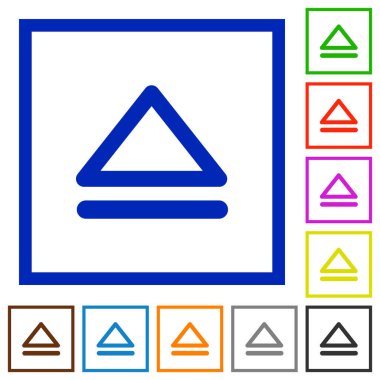 Düz çerçeveli simgeler ortamı çıkar