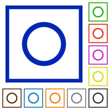 Düz çerçeveli simgeler medya kaydetmek