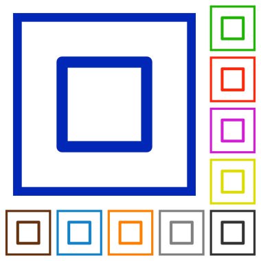 Düz çerçeveli simgeler medyayı durdur