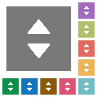 Düz simgeler dikey kontrol okları kare