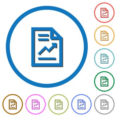 Gölgeler ve anahatları ile grafik simgelerle rapor