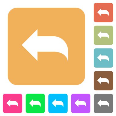 Yuvarlak posta Yanıtla kare düz simgeler