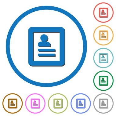 Kullanıcı profili simgeleri gölgeler ve anahatlar