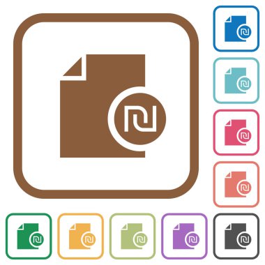 İsrail Yeni Şekeli mali rapor basit simgeler