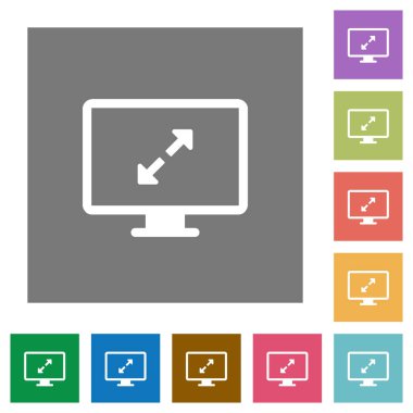 Ekran çözünürlüğü ayarlamak kare düz simgeler