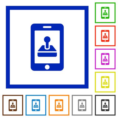 Mobil Oyunlar düz çerçeveli simgeler