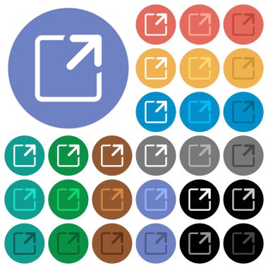 Yuvarlak simgeler renkte düz multi penceresinin ekranı kaplamasını sağlayın