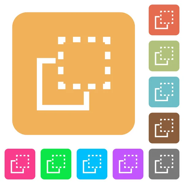 Apporter l'élément à l'avant arrondi carré plat icônes — Image vectorielle