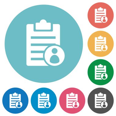 Not sahibi düz yuvarlak simgeler