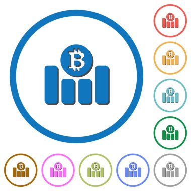 Bitcoin finansal grafik simgelerle gölgeler ve anahatlar