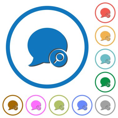 Gölgeler ve anahatları ile blog yorum simgeleri bul