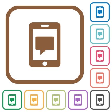 Basit simgeler mesajlaşma mobil