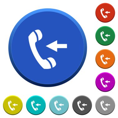 Gelen telefon görüşmesi eğimli düğmeleri