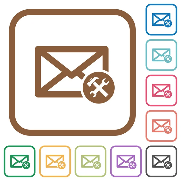 Mail-Präferenzen einfache Symbole — Stockvektor