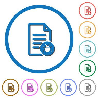 Kötü amaçlı belge simgeleriyle gölgeler ve anahatlar