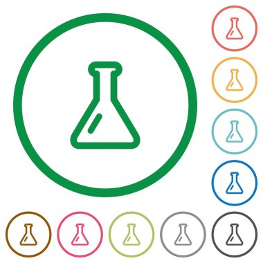 Boş şişeyi düz simgeler anahatları ile