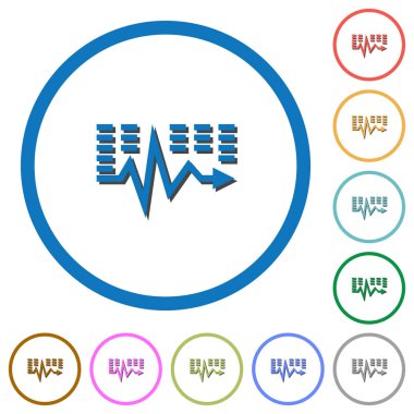 Müzik simgeleri gölgeler ve anahatları ile dalgalar