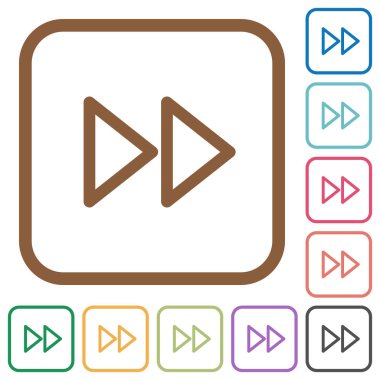 Medya hızlı ileri basit simgeler