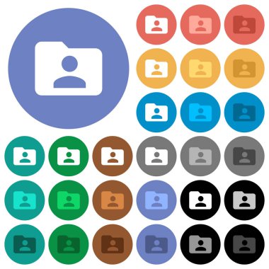 Klasör sahibi düz çok yuvarlak simgeler renkte