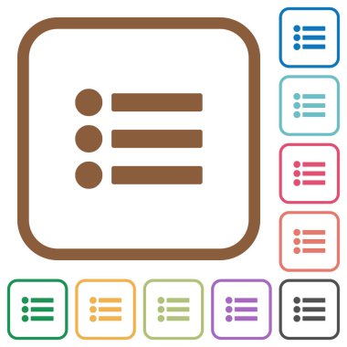 Madde işareti listesi basit simgeler