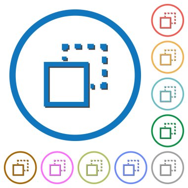 Öğe simgeleri gölgeler ve anahatları ile geri göndermek