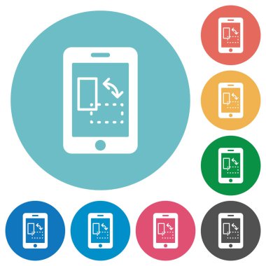 Mobil gyrosensor düz yuvarlak simgeler