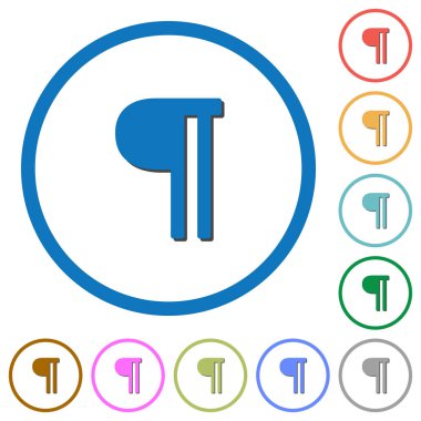 Metin paragraf simgelerle gölgeler ve anahatlar