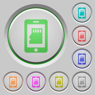 Akıllı telefon bellek oyun kağıdı push düğme