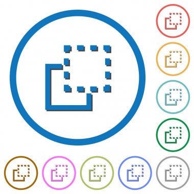 Gölgeler ve anahatları ile açık simgeler öğesi getirmek