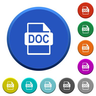 Doc dosya biçimi eğimli düğmeleri