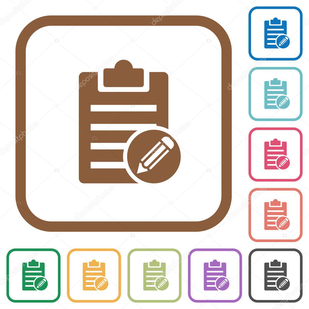 Edit note simple icons
