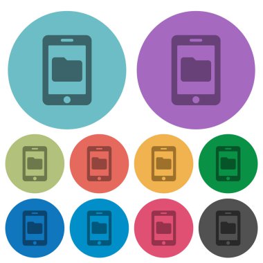 Smartphone veri depolama rengi daha koyu düz simgeler