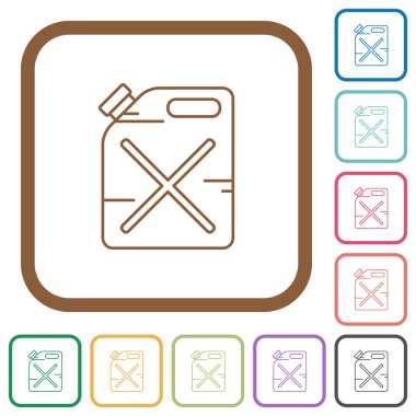 Benzin bidonu basit simgeler