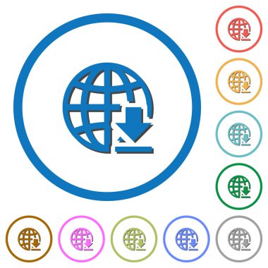 Gölgeler ve anahatları ile Internet simgeleri download