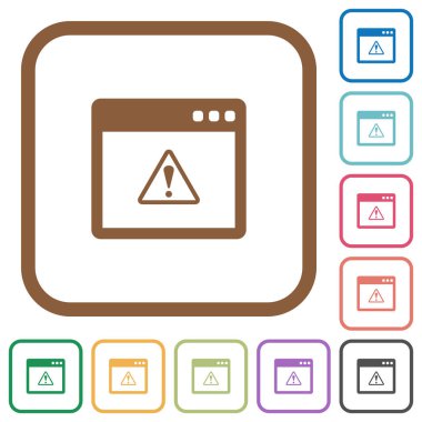 Uygulama uyarı basit simgeler