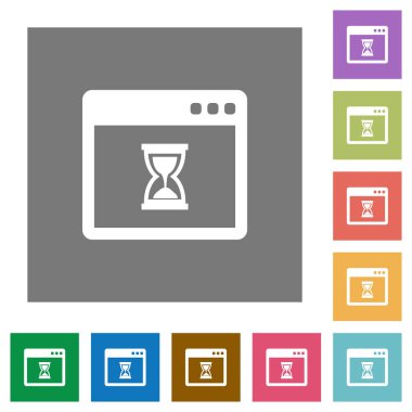 Uygulama bekliyor kare düz simgeler