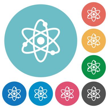 Atom düz yuvarlak simgeler