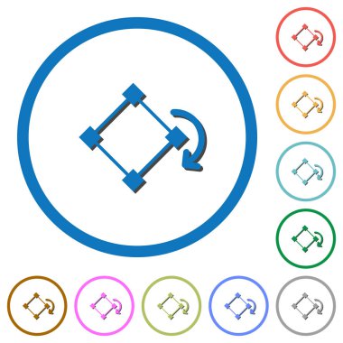 Öğe simgeleri gölgeler ve anahatları ile döndürme