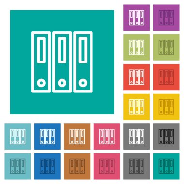 Bağlayıcı kare simgeler renkte çok düz