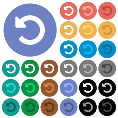 Yuvarlak simgeler renkte düz çoklu değişiklikleri geri alma