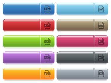 SVG dosya biçimi simgeler renk parlak, dikdörtgen menü düğmesinde