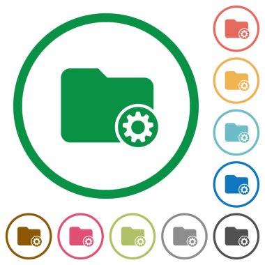 Dizin ayarlarını düz simgeler anahatları ile