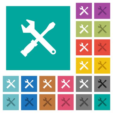 Araç kiti kare daire çok renkli simgeler