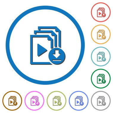 Download çalma listesi simgeleri gölgeler ve anahatlar